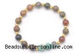 CGB8237 8mm picasso jasper & sea sediment jasper beaded stretchy bracelets