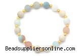 CGB8241 8mm matte amazonite beaded stretchy bracelets wholesale