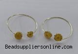 CGB833 13*15mm - 15*20mm freeform druzy agate gemstone bangles