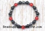 CGB8332 8mm candy jade, black onyx & hematite energy bracelet