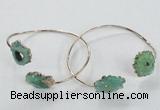 CGB837 13*15mm - 15*20mm freeform druzy agate gemstone bangles