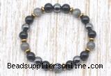 CGB8392 8mm grade A labradorite, black onyx & hematite energy bracelet