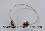 CGB850 10mm flat round agate gemstone bangles wholesale