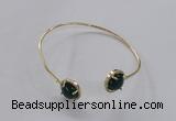 CGB853 10mm flat round agate gemstone bangles wholesale