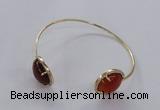 CGB855 15mm flat round agate gemstone bangles wholesale