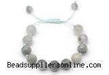 CGB8556 12mm round seaweed quartz adjustable macrame bracelets