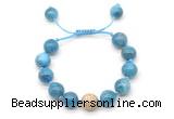 CGB8643 12mm round apatite adjustable macrame bracelets