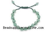 CGB8656 8mm,10mm round green aventurine adjustable macrame bracelets