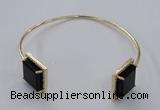 CGB869 15*15mm square agate gemstone bangles wholesale