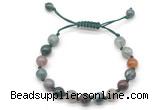 CGB8699 8mm,10mm round Indian agate adjustable macrame bracelets