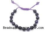 CGB8732 8mm,10mm round purple tiger eye adjustable macrame bracelets