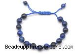 CGB8733 8mm,10mm round blue tiger eye adjustable macrame bracelets