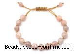 CGB8752 8mm,10mm round sunstone adjustable macrame bracelets