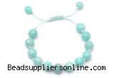 CGB8764 8mm,10mm round amazonite adjustable macrame bracelets