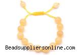 CGB8766 8mm,10mm round honey jade adjustable macrame bracelets