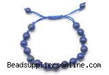 CGB8780 8mm,10mm round lapis lazuli adjustable macrame bracelets