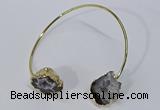 CGB880 13*18mm - 20*25mm freeform druzy agate gemstone bangles