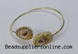 CGB881 13*18mm - 20*25mm freeform druzy agate gemstone bangles