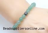 CGB8833 8mm, 10mm green aventurine & drum hematite power beads bracelets