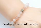 CGB8834 8mm, 10mm pink aventurine & drum hematite power beads bracelets