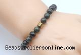 CGB8841 8mm, 10mm dragon blood jasper & drum hematite power beads bracelets