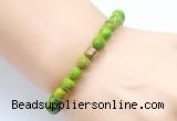 CGB8843 8mm, 10mm green sea sediment jasper & drum hematite power beads bracelets