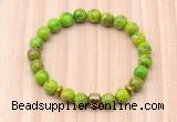 CGB8873 8mm, 10mm green sea sediment jasper, drum & rondelle hematite beaded bracelets