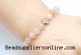 CGB8894 8mm, 10mm pink aventurine & cross hematite power beads bracelets