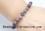 CGB8906 8mm, 10mm rhodonite & cross hematite power beads bracelets