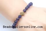 CGB8914 8mm, 10mm amethyst & cross hematite power beads bracelets