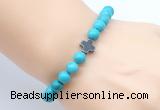 CGB8916 8mm, 10mm turquoise & cross hematite power beads bracelets