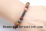 CGB8965 8mm, 10mm mookaite & rondelle hematite beaded bracelets