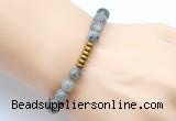 CGB8969 8mm, 10mm labradorite & rondelle hematite beaded bracelets