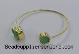 CGB899 12mm - 14*15mm freeform druzy agate gemstone bangles