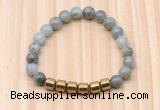 CGB8999 8mm, 10mm labradorite & drum hematite beaded bracelets