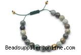 CGB9037 8mm, 10mm African turquoise & drum hematite adjustable bracelets