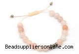 CGB9104 8mm, 10mm pink aventurine & rondelle hematite adjustable bracelets