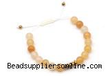 CGB9105 8mm, 10mm yellow aventurine & rondelle hematite adjustable bracelets