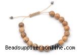 CGB9110 8mm, 10mm picture jasper & rondelle hematite adjustable bracelets