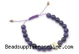 CGB9164 8mm, 10mm amethyst & cross hematite adjustable bracelets