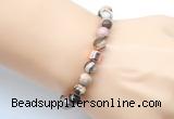 CGB9249 8mm, 10mm Australian zebra jasper & drum hematite power beads bracelets