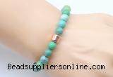 CGB9267 8mm, 10mm grass agate & drum hematite power beads bracelets