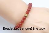 CGB9268 8mm, 10mm red agate & drum hematite power beads bracelets