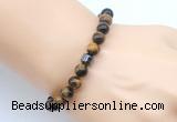 CGB9275 8mm, 10mm yellow tiger eye & drum hematite power beads bracelets