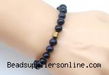 CGB9279 8mm, 10mm purple tiger eye & drum hematite power beads bracelets