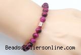 CGB9280 8mm, 10mm red tiger eye & drum hematite power beads bracelets