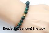 CGB9283 8mm, 10mm green tiger eye & drum hematite power beads bracelets