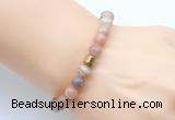 CGB9290 8mm, 10mm rainbow moonstone & drum hematite power beads bracelets