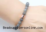 CGB9294 8mm, 10mm labradorite & drum hematite power beads bracelets