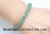 CGB9308 8mm, 10mm matte green aventurine & drum hematite power beads bracelets